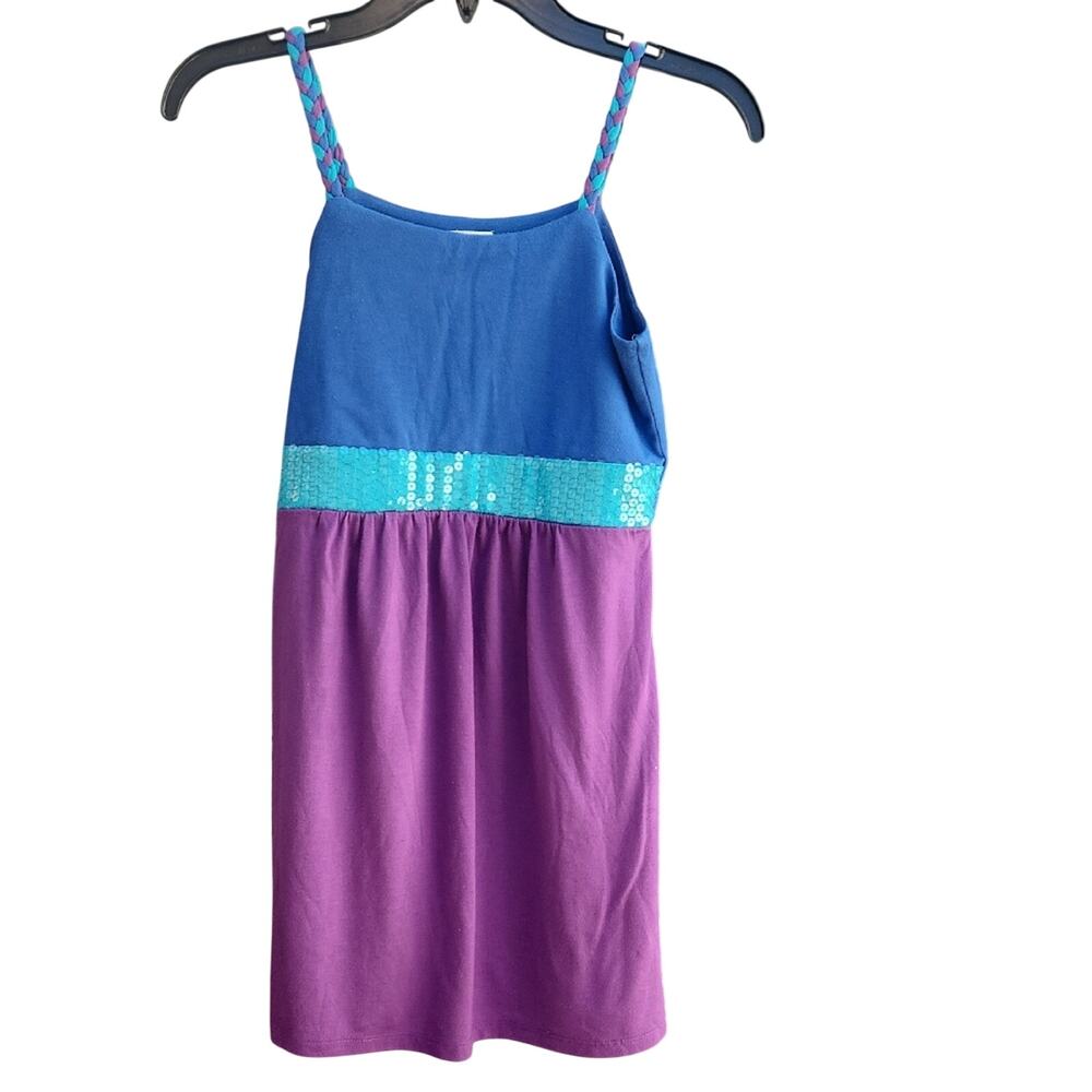 Xhilaration Girls Large (10/12) Blue And Purple Sequined Dress.